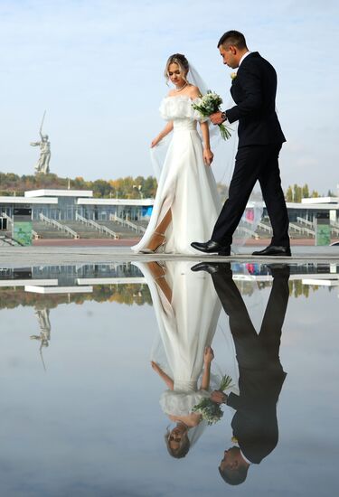 Russia Stadium Wedding
