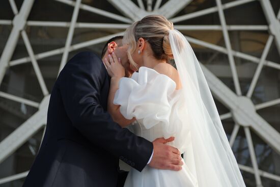 Russia Stadium Wedding