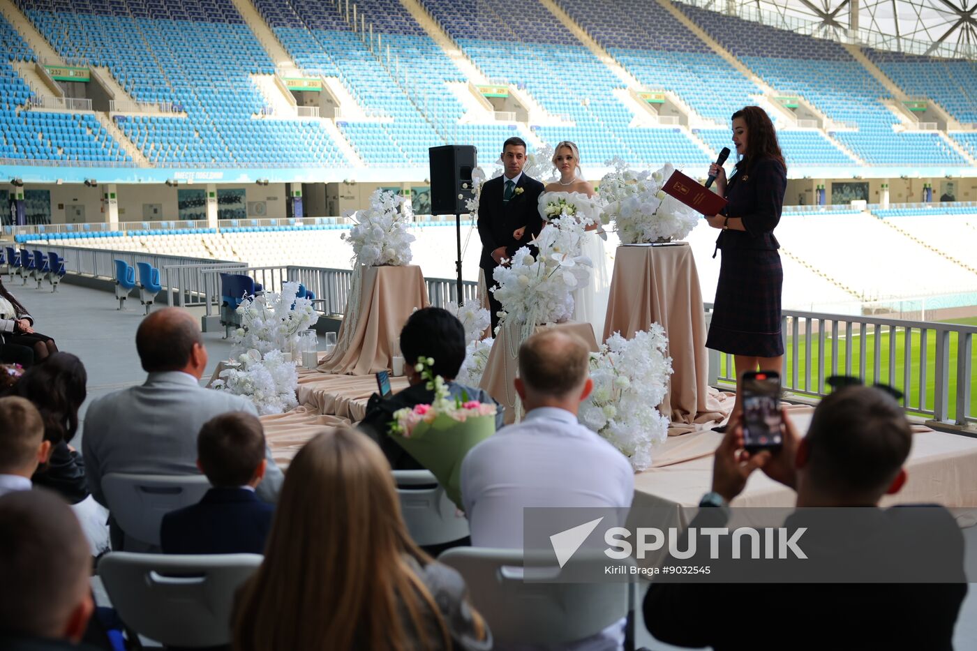 Russia Stadium Wedding