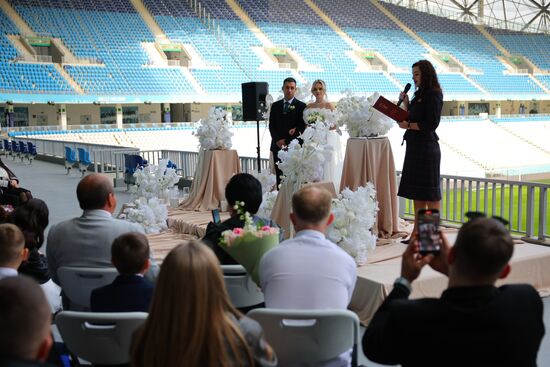 Russia Stadium Wedding