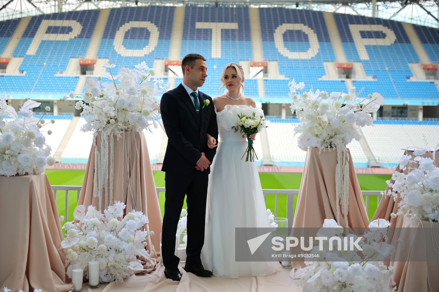 Russia Stadium Wedding