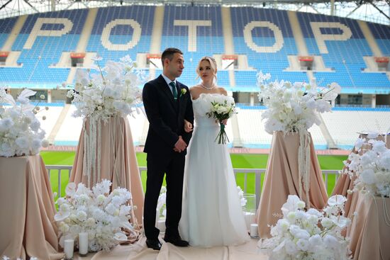 Russia Stadium Wedding