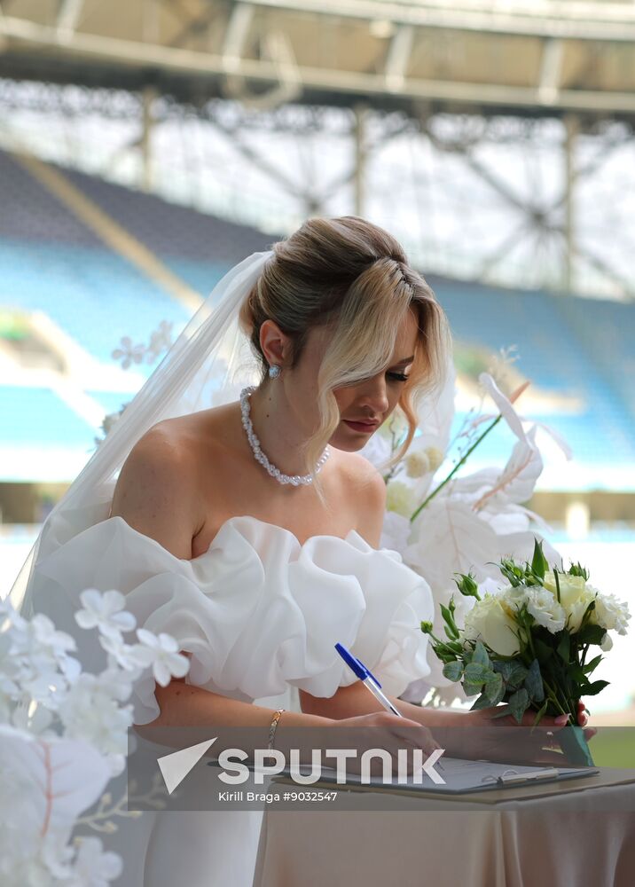 Russia Stadium Wedding