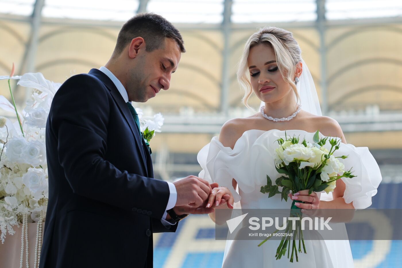 Russia Stadium Wedding
