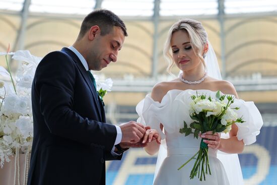 Russia Stadium Wedding