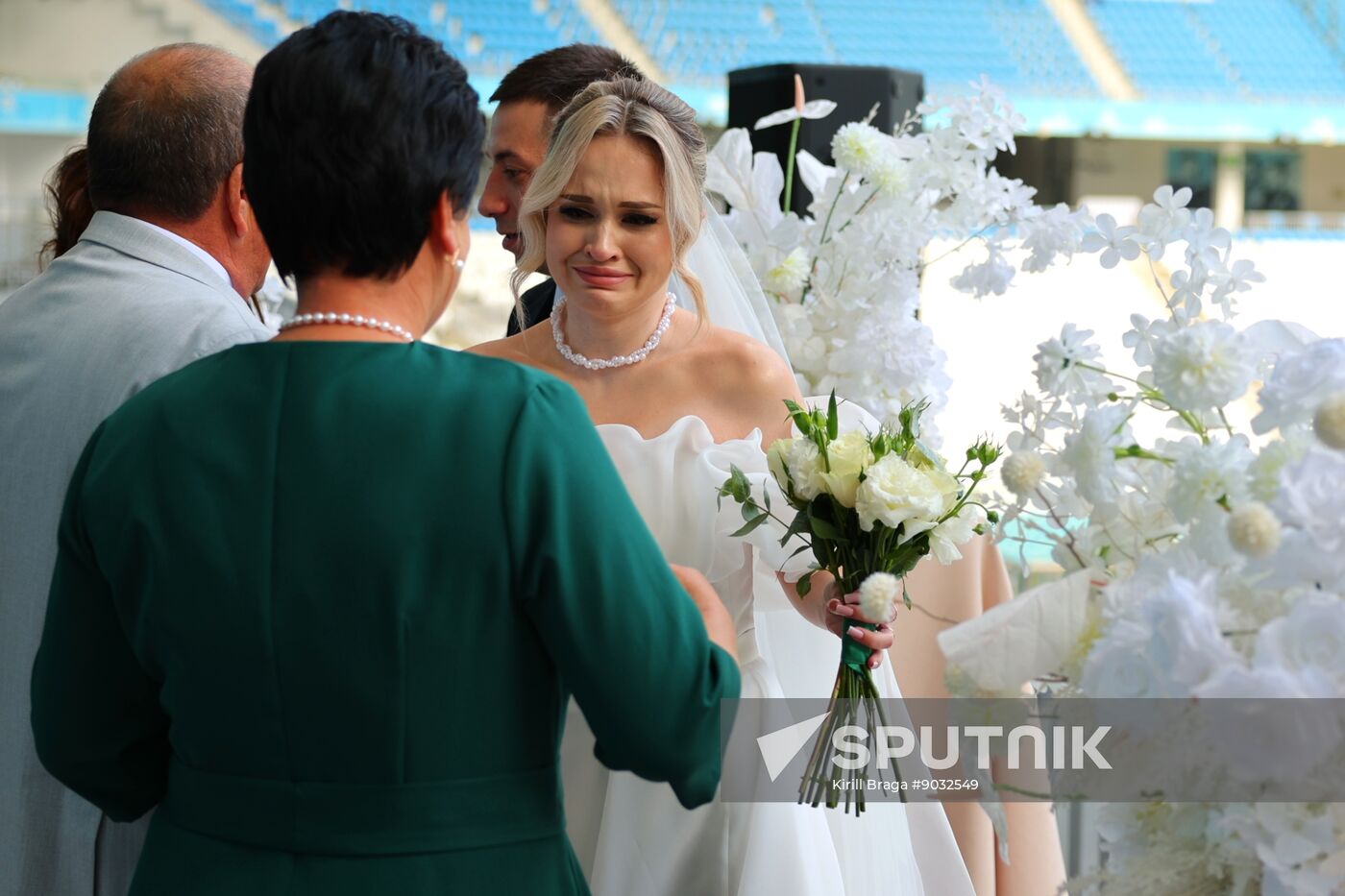 Russia Stadium Wedding