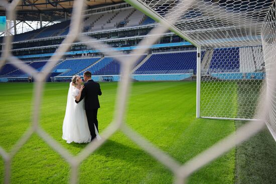 Russia Stadium Wedding