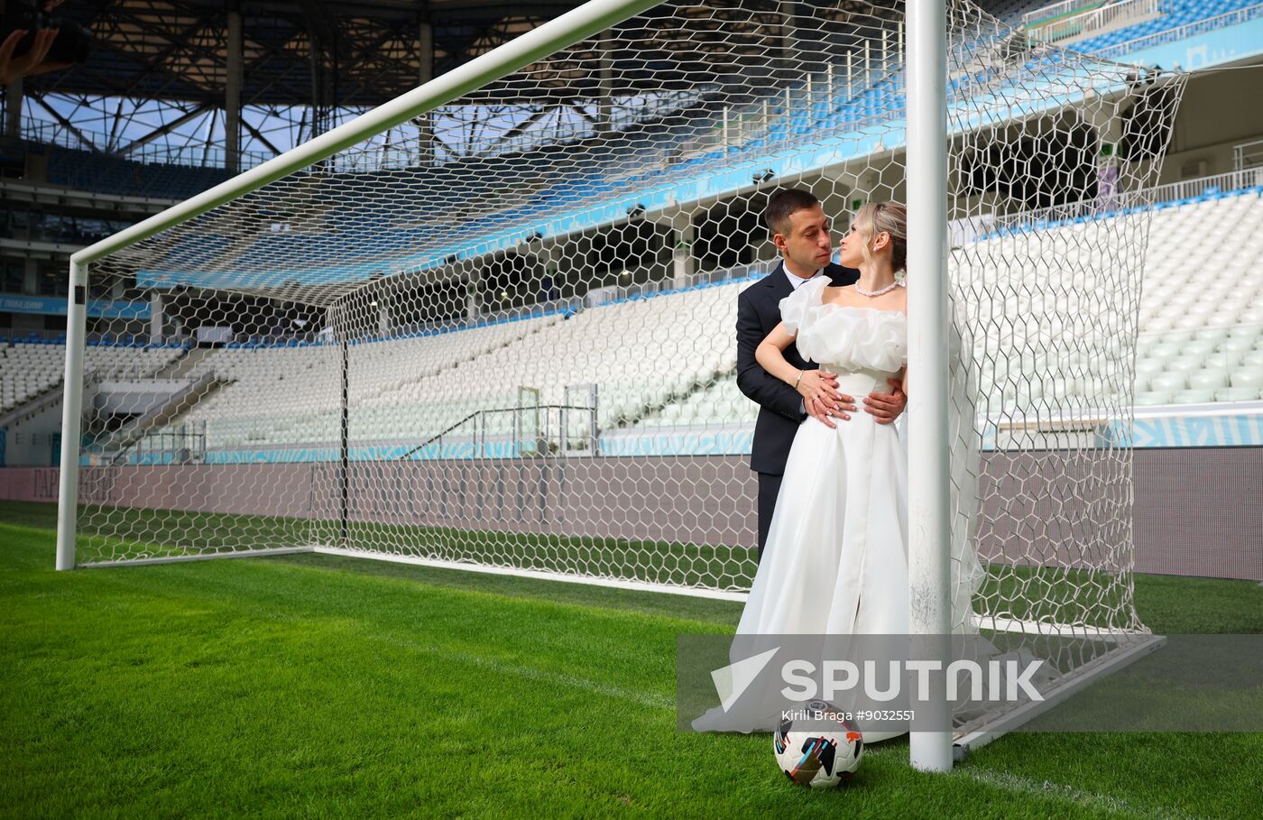 Russia Stadium Wedding