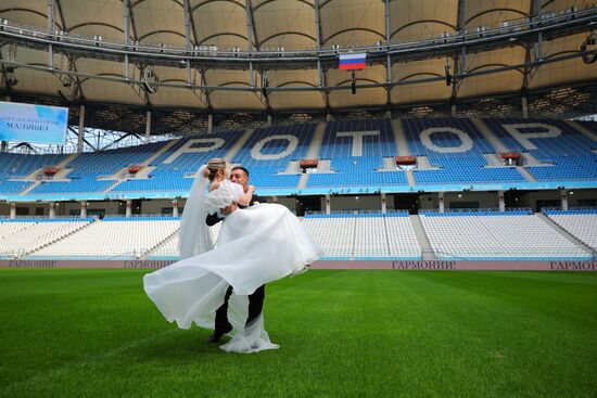 Russia Stadium Wedding