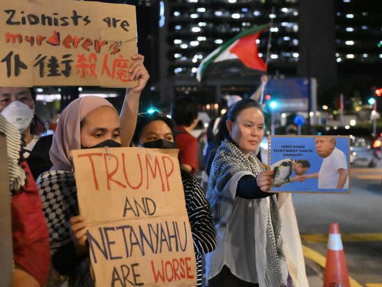 Malaysia US Trump Protests