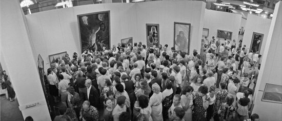 Exhibition of paintings by Ilya Glazunov at Moscow's Manezh Central Exhibition Hall