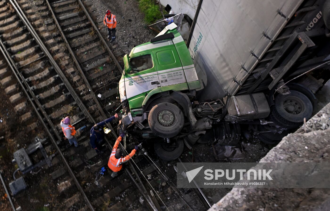 Russia Crimea Truck Accident