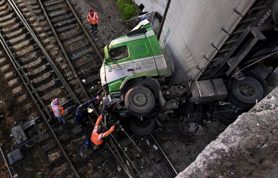 Russia Crimea Truck Accident
