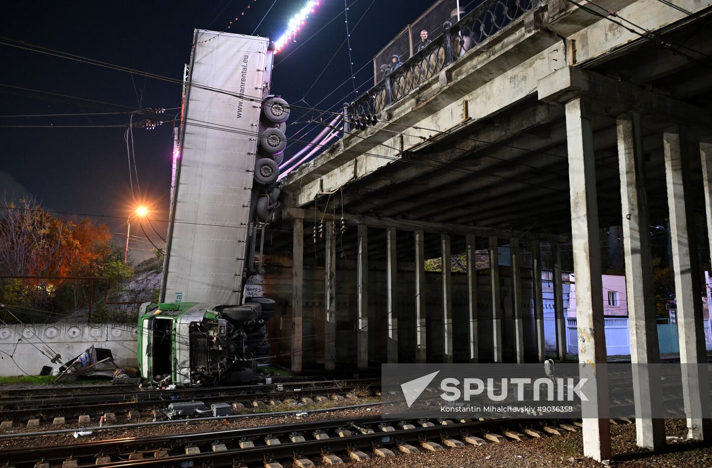 Russia Crimea Truck Accident