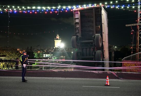 Russia Crimea Truck Accident