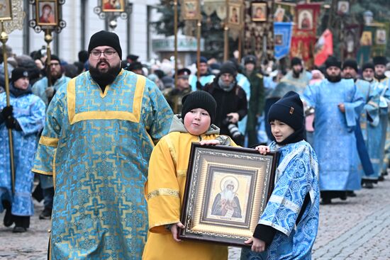 Russia Religion Kazan Icon Procession