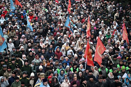 Russia Religion Kazan Icon Procession