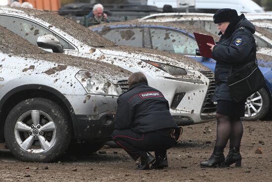 Russia Ice Complex Pillar Collapse
