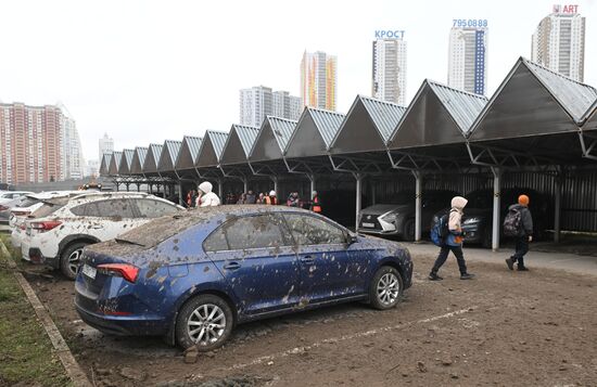 Russia Ice Complex Pillar Collapse
