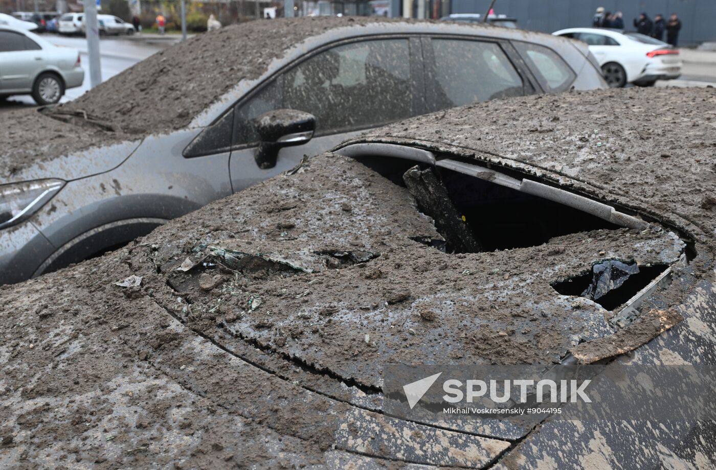 Russia Ice Complex Pillar Collapse