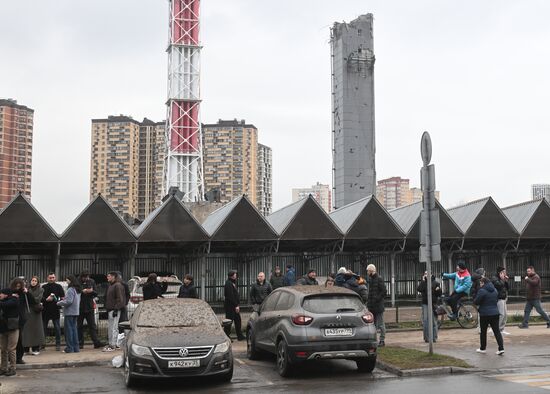 Russia Ice Complex Pillar Collapse