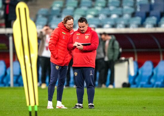 Russia Soccer Friendly Russia Training