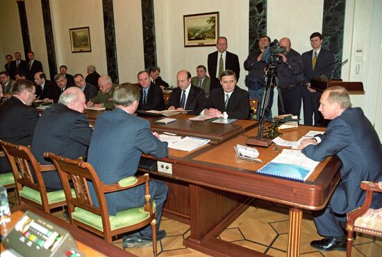 Russian President Vladimir Putin during Russian Security Council meeting