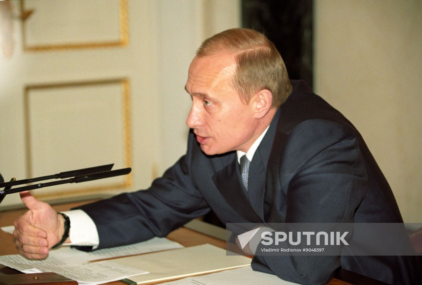 Russian President Vladimir Putin during Security Council meeting