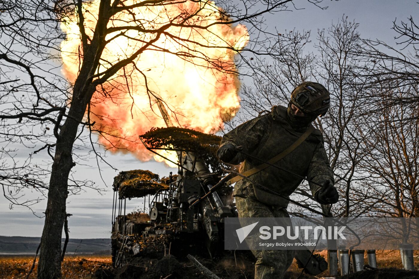 Russia Ukraine Military Operation Artillery Unit