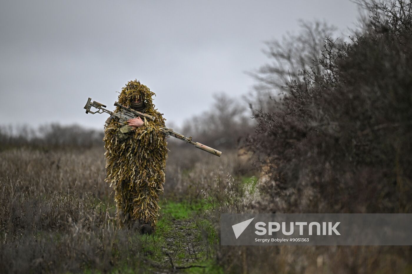 Russia Ukraine Military Operation Snipers Training