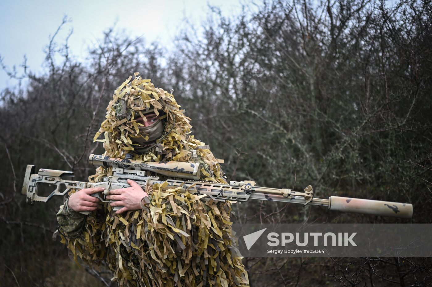 Russia Ukraine Military Operation Snipers Training