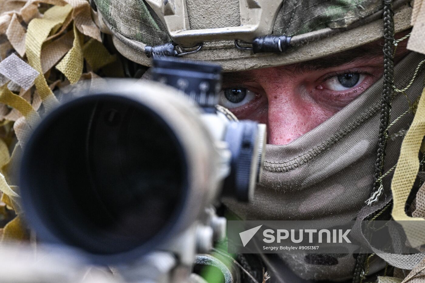 Russia Ukraine Military Operation Snipers Training