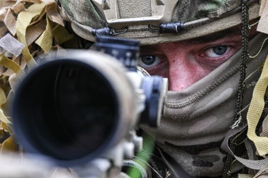 Russia Ukraine Military Operation Snipers Training