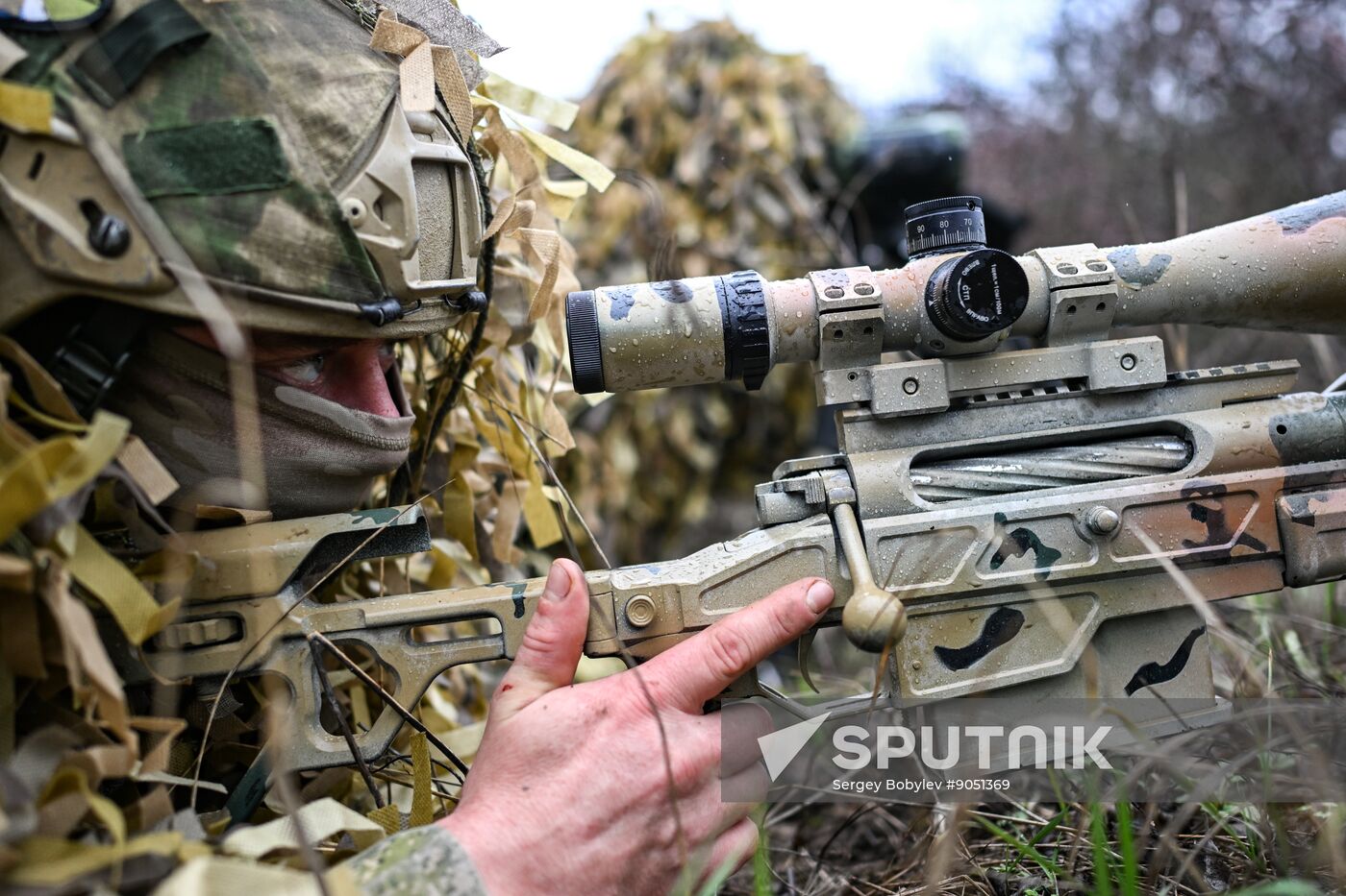 Russia Ukraine Military Operation Snipers Training