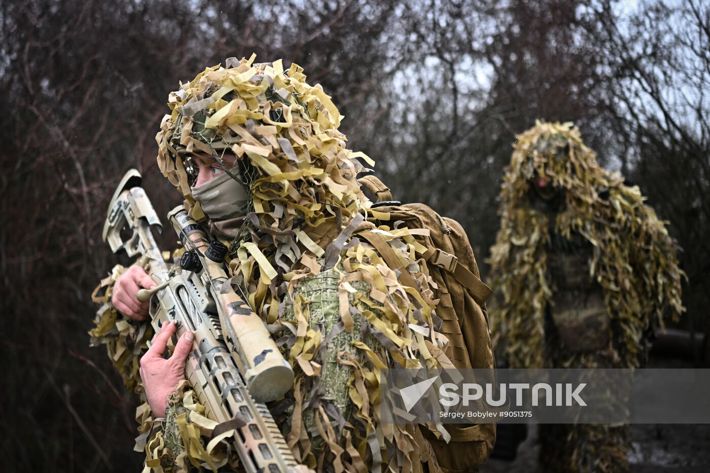 Russia Ukraine Military Operation Snipers Training