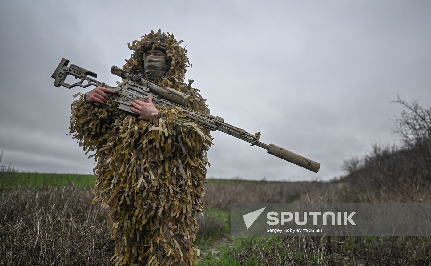 Russia Ukraine Military Operation Snipers Training
