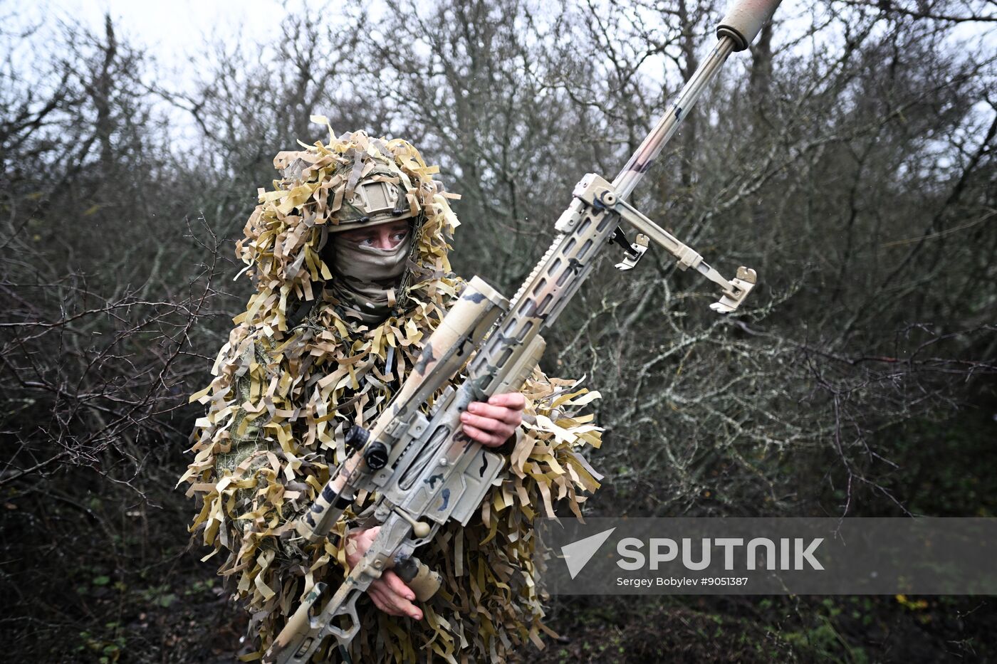Russia Ukraine Military Operation Snipers Training