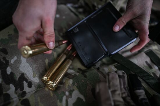 Russia Ukraine Military Operation Snipers Training