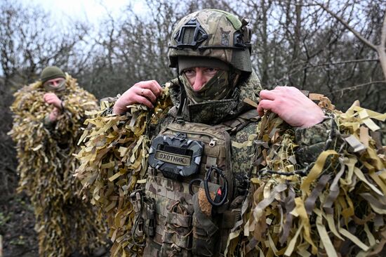 Russia Ukraine Military Operation Snipers Training