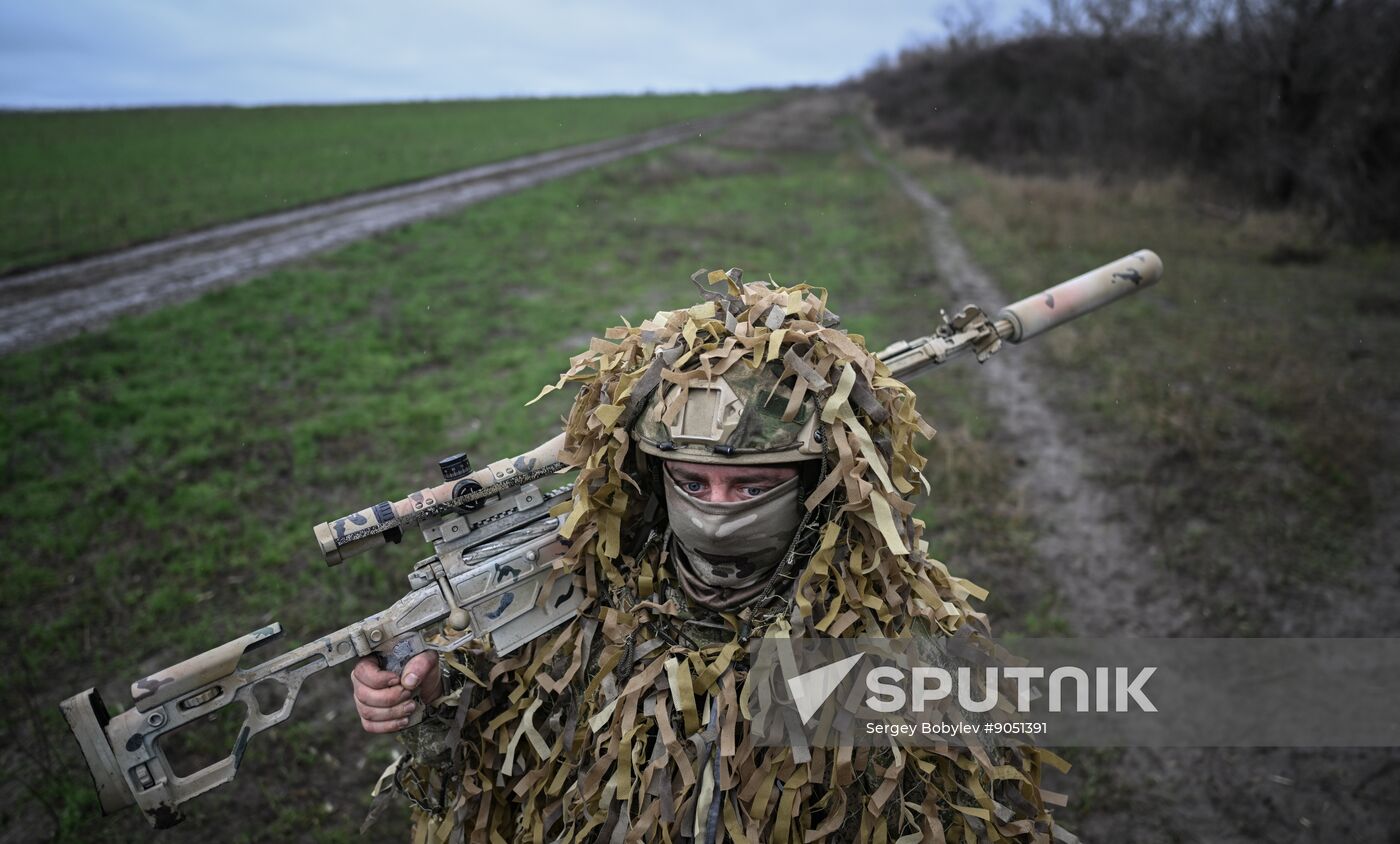 Russia Ukraine Military Operation Snipers Training