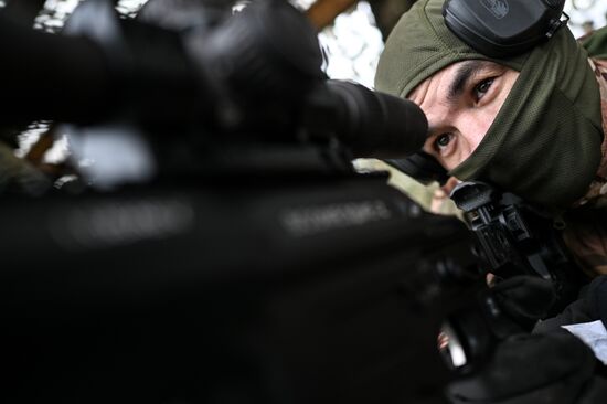 Russia Ukraine Military Operation Snipers Training