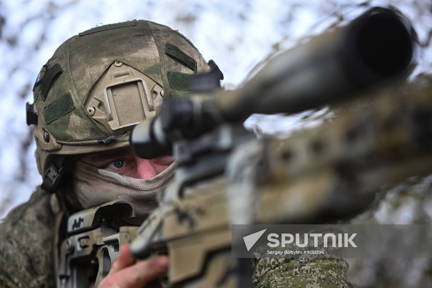 Russia Ukraine Military Operation Snipers Training