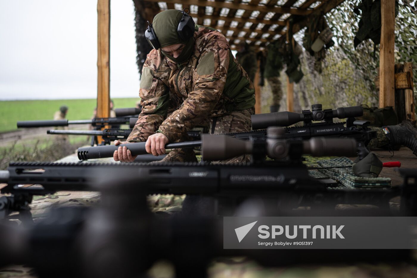 Russia Ukraine Military Operation Snipers Training