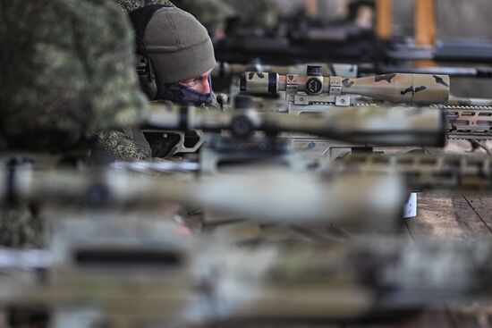 Russia Ukraine Military Operation Snipers Training