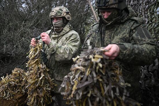 Russia Ukraine Military Operation Snipers Training