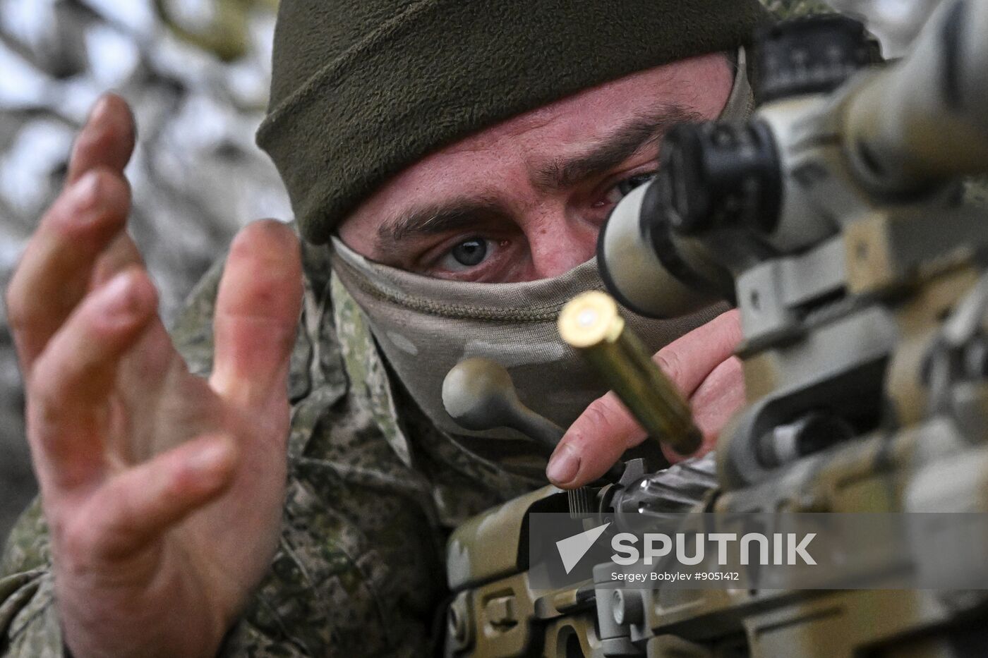 Russia Ukraine Military Operation Snipers Training