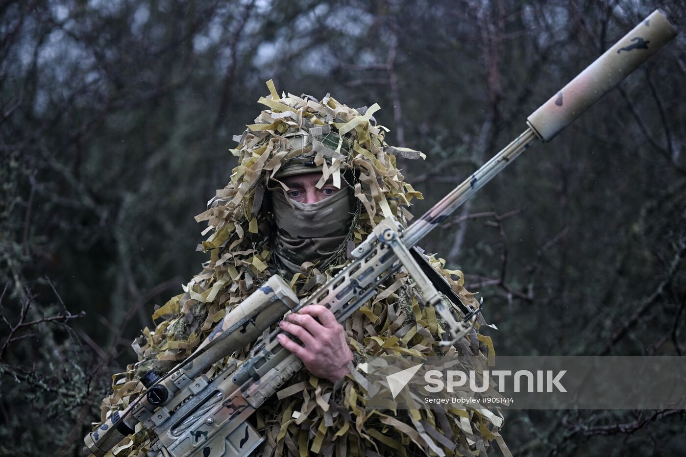 Russia Ukraine Military Operation Snipers Training