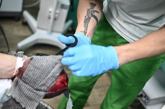 Russia Ukraine Military Operation Akhmat Frontline Hospital