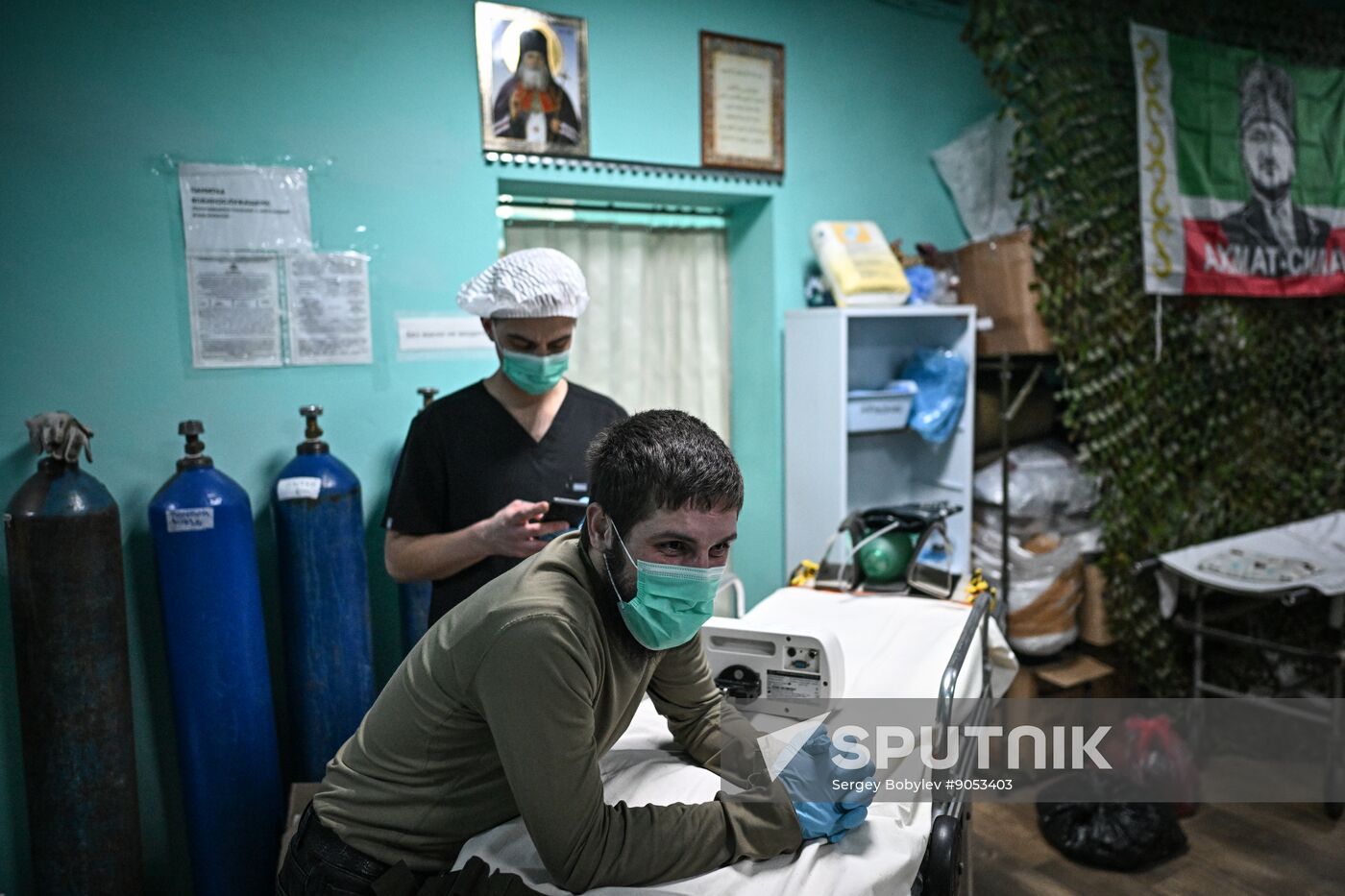 Russia Ukraine Military Operation Akhmat Frontline Hospital