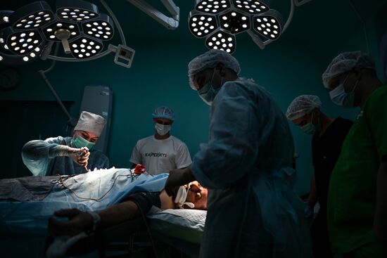 Russia Ukraine Military Operation Akhmat Frontline Hospital